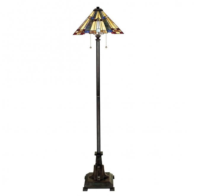 Quoizel QZ-INGLENOOK-FL Inglenook 2 Light Floor Lamp in a Valiant Bronze Finish