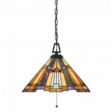 QZ-INGLENOOK-P-A Inglenook 3 Light Pendant in a Valiant Bronze Finish