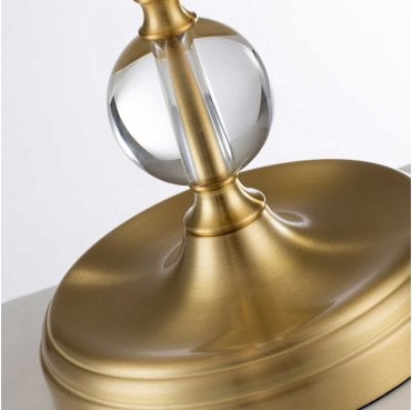 QZ-JENKINS-TL-BB Jenkins 1 Light Table Lamp in a Brushed Brass Finish