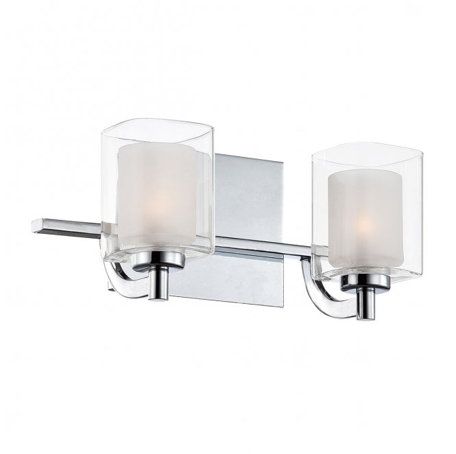Quoizel QZ-KOLT2-PC-BATH Kolt IP44 2 Light Wall Light in a Polished Chrome Finish