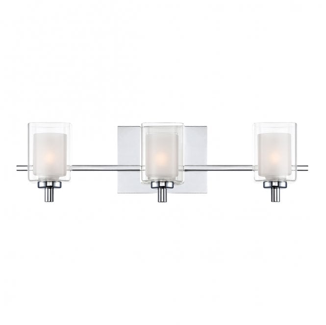 Quoizel QZ-KOLT3-PC-BATH Kolt IP44 3 Light Wall Light in a Polished Chrome Finish