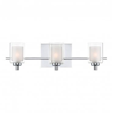 QZ-KOLT3-PC-BATH Kolt IP44 3 Light Wall Light in a Polished Chrome Finish