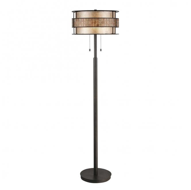 Quoizel QZ-LAGUNA-FL-A Laguna 2 Light Floor Lamp in a Renaissance Copper Finish