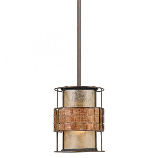Quoizel QZ-LAGUNA-MP Laguna 1 Light Mini Pendant in a Renaissance Copper Finish