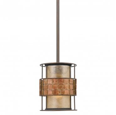 QZ-LAGUNA-MP Laguna 1 Light Mini Pendant in a Renaissance Copper Finish