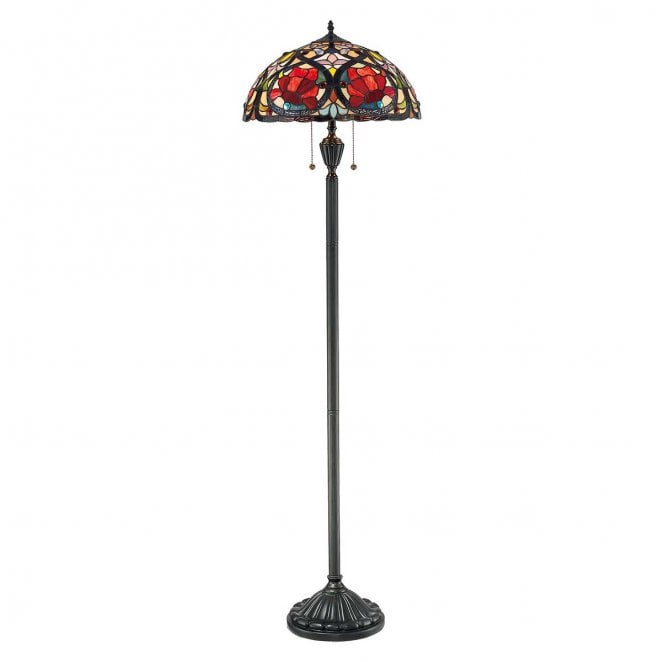 Quoizel QZ-LARISSA-FL Larissa 2 Light Floor Lamp in a Vintage Bronze Finish