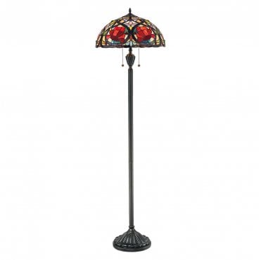 QZ-LARISSA-FL Larissa 2 Light Floor Lamp in a Vintage Bronze Finish