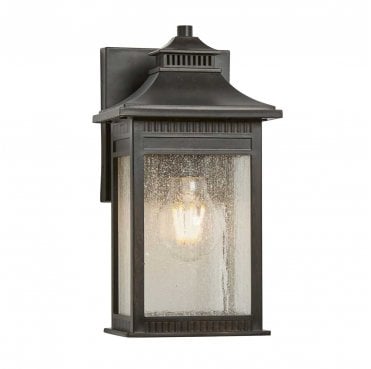 QZ-LIVINGSTON2-S Livingston Outdoor IP44 1 Light Small Wall Lantern in an Imperial Bronze Finish