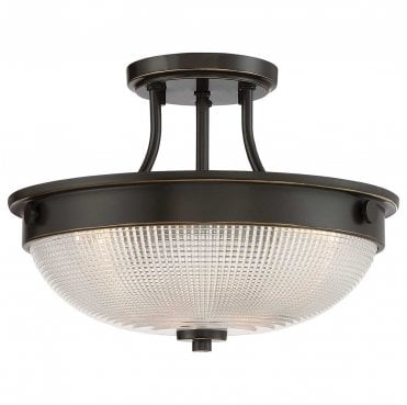 QZ-MANTLE-SF-PN Mantle 2 Light Semi-Flush in a Palladian Bronze Finish