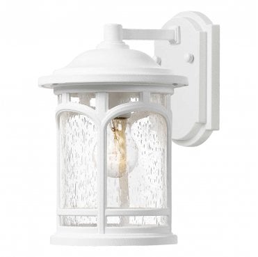 QZ-MARBLEHEAD-S-WHT Marblehead Outdoor IP44 1 Light Wall Lantern in a White Finish