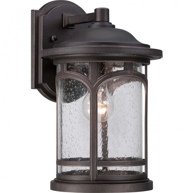 Quoizel QZ-MARBLEHEAD2-M Marblehead Outdoor IP44 1 Light Medium Wall Lantern in a Palladian Bronze Finish