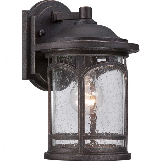 Quoizel QZ-MARBLEHEAD2-S Marblehead Outdoor IP44 1 Light Small Wall Lantern in a Palladian Bronze Finish