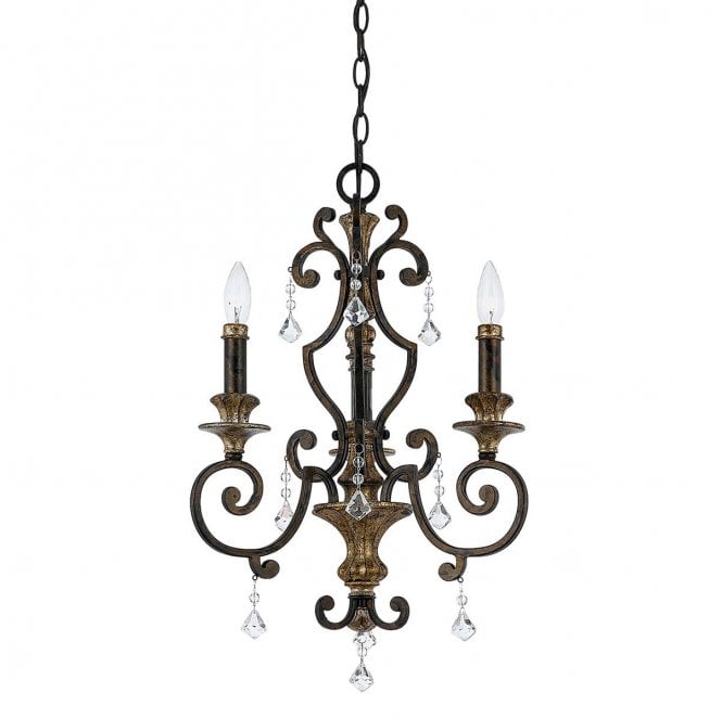 Quoizel QZ-MARQUETTE3 Marquette 3 Light Chandelier in a Heirloom Finish