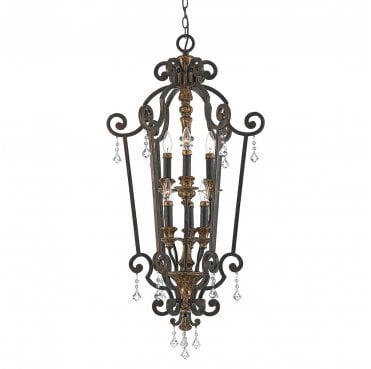QZ-MARQUETTE6-B Marquette 6 Light Chandelier in a Heirloom Finish