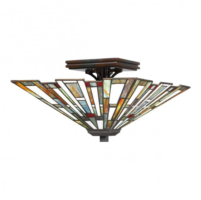 Quoizel QZ-MAYBECK-F Maybeck 2 Light Flush Light in a Valiant Bronze Finish