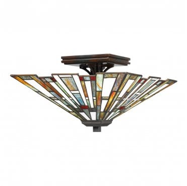 QZ-MAYBECK-F Maybeck 2 Light Flush Light in a Valiant Bronze Finish