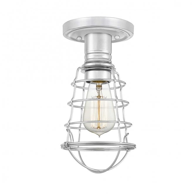Quoizel QZ-MIXON-SF-PC Mixon 1 Light Semi Flush Light in a Polished Chrome Finish