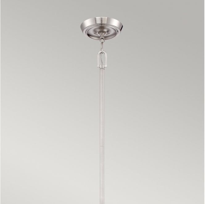 Quoizel QZ-PENN-STATION-M-BN Penn Station 3 Light Pendant in a Brushed Nickel Finish