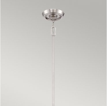 QZ-PENN-STATION-M-BN Penn Station 3 Light Pendant in a Brushed Nickel Finish