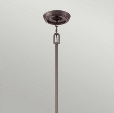 QZ-PENN-STATION-M-WT Penn Station 3 Light Pendant in a Wester Bronze Finish