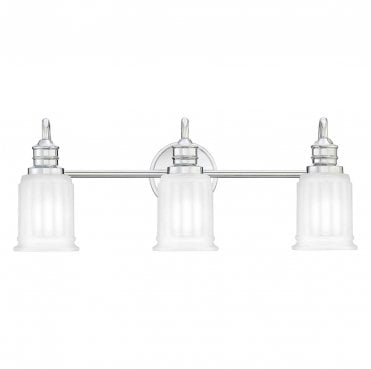 QZ-SWELL3-PC-BATH Swell IP44 3 Light Wall Light in a Polished Chrome Finish