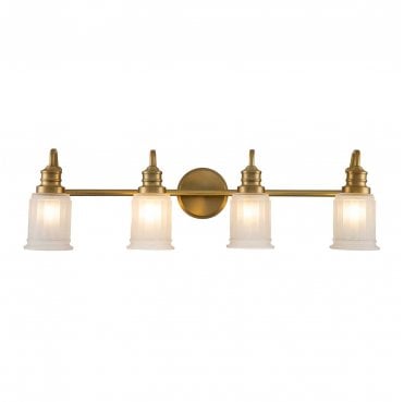 QZ-SWELL4-BB-BATH Swell IP44 4 Light Wall Light in a Brushed Brass Finish