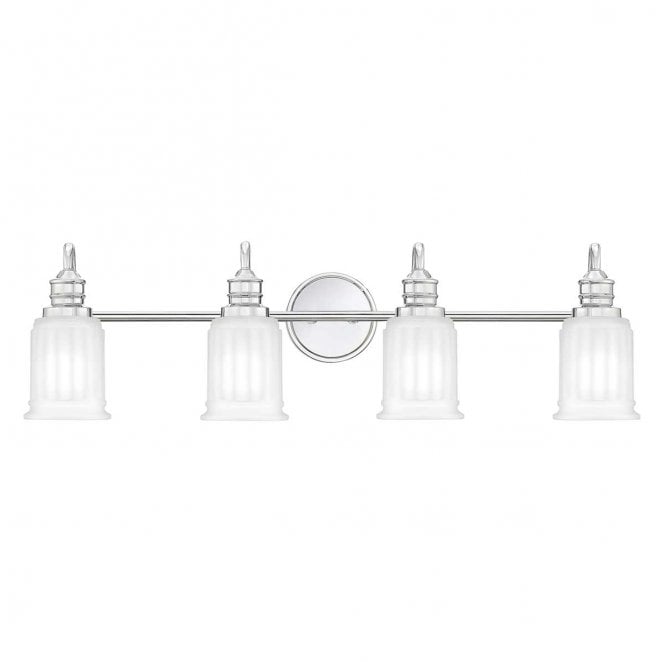 Quoizel QZ-SWELL4-PC-BATH Swell IP44 4 Light Wall Light in a Polished Chrome Finish