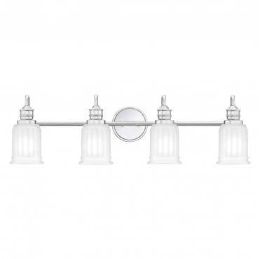QZ-SWELL4-PC-BATH Swell IP44 4 Light Wall Light in a Polished Chrome Finish