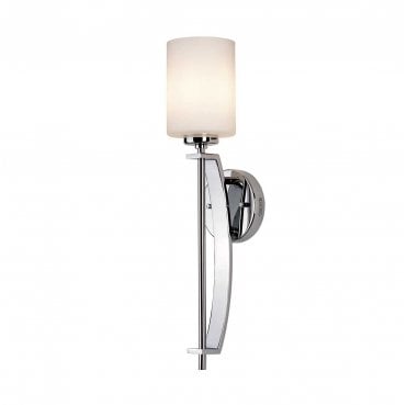 QZ-TAYLOR1L-BATH Taylor IP44 1 Light Large Wall Light in a Polished Chrome Finish