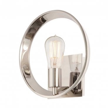 QZ-THEATER-ROW1IS Theater Row 1 Light Wall Light in an Imperial Silver Finish