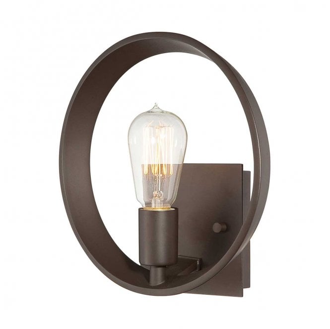Quoizel QZ-THEATER-ROW1WT Theater Row 1 Light Wall Light in a Western Bronze Finish