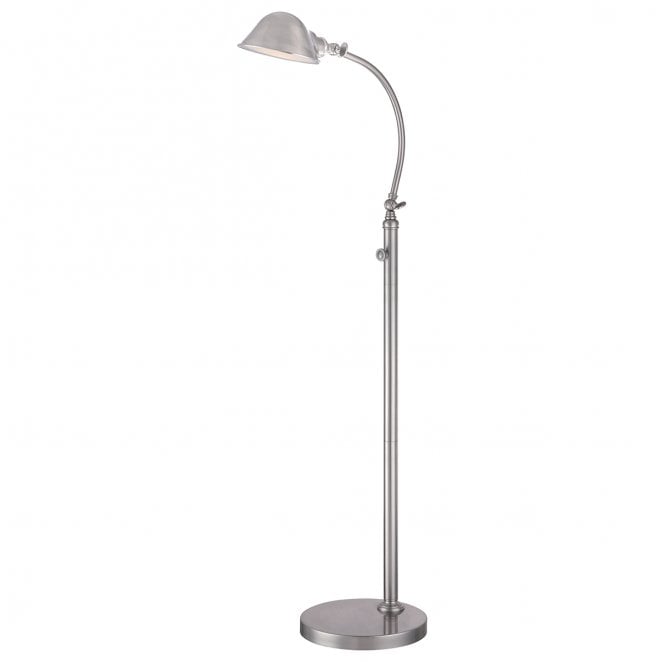 Quoizel QZ-THOMPSON-FLBN Thompson LED Floor Lamp in a Brushed Nickel Finish