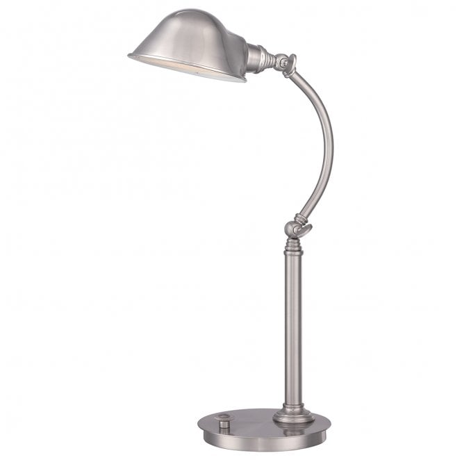 Quoizel QZ-THOMPSON-TLBN Thompson LED Table Lamp in a Brushed Nickel Finish