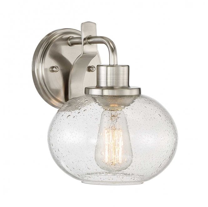Quoizel QZ-TRILOGY1-BN Trilogy 1 Light Wall Light in a Brushed Nickel Finish