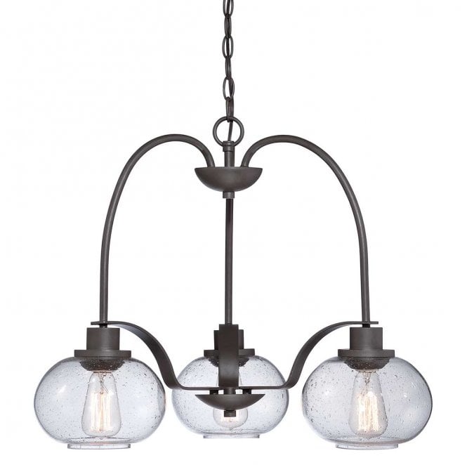 Quoizel QZ-TRILOGY3 Trilogy 3 Light Chandelier in an Old Bronze Finish