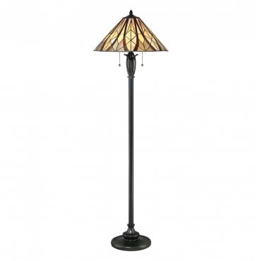 QZ-VICTORY-FL Victory 2 Light Floor Lamp in a Valiant Bronze Finish