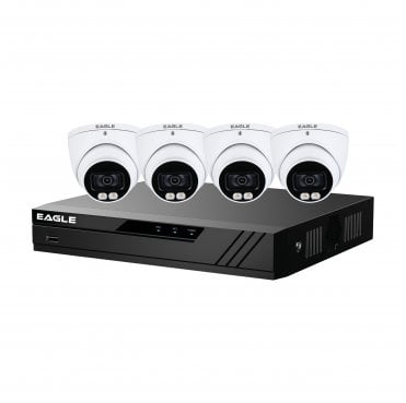 CVPLUS-8-4DOME-2TB-W Eagle 8 Channel 1TB DVR with 4x 5MP Full Colour Turret Cameras in White
