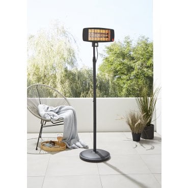 ZR-32297-BLK Britalia 2100W Variable Heat Wall Mounted Patio Heater IP24 in a Black Finish