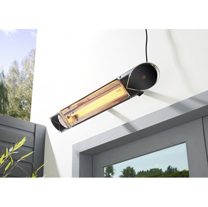 Radiant ZR-32328-BLK Flare Wall Mounted Patio Heater with Remote Control in a Black Finish