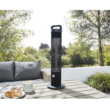 ZR-37441-BLK Zinc 1200w Flocked Outdoor  Heater IP45 in a Black Finish