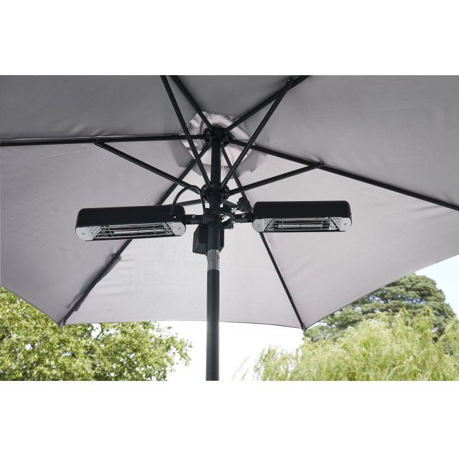 Radiant ZR-37448-BLK Topaz 2x800W Parasol Heater in a Black Finish