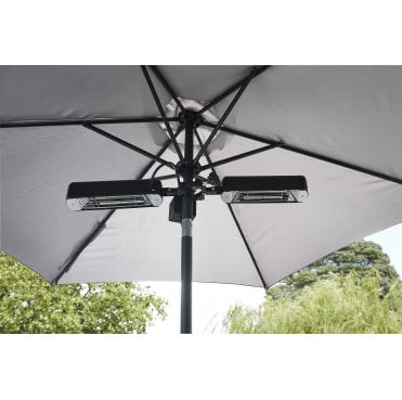 ZR-37448-BLK Topaz 2x800W Parasol Heater in a Black Finish