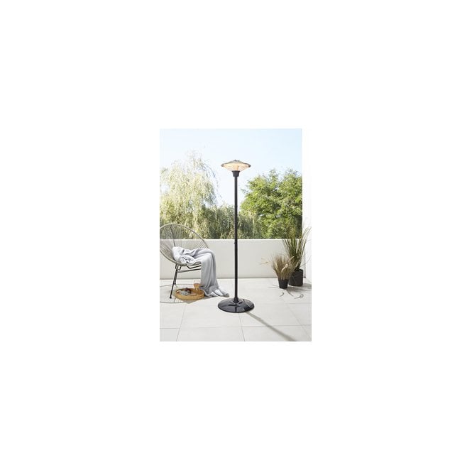 Radiant ZR-38155-SIL Coral Outdoor 1500w Pedestal Heater in a Silver Finish
