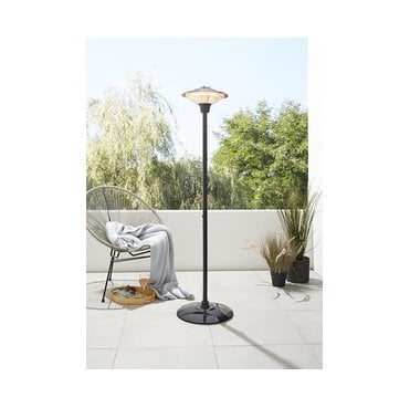 ZR-38155-SIL Coral Outdoor 1500w Pedestal Heater in a Silver Finish