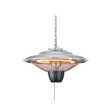 ZR-38529-SIL Coral Outdoor IP34 1500w Pendant Heater in a Silver Finish