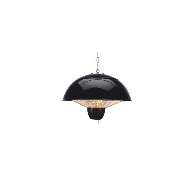 Radiant ZR-38833-BLK Onyx Outdoor IP34 1500w Pendant Heater in a Black Finish