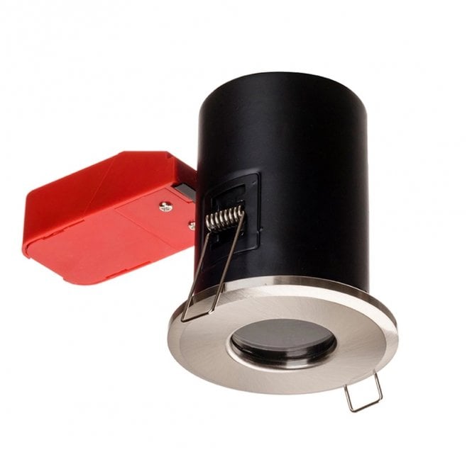 Red Arrow IGP/65SC Fire Rated IP65 Showerlight Downlight in a Satin Chrome Finish