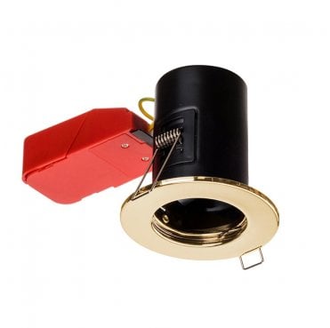 IGS/FB Fire Rated Fixed Downlight in a Brass Finish
