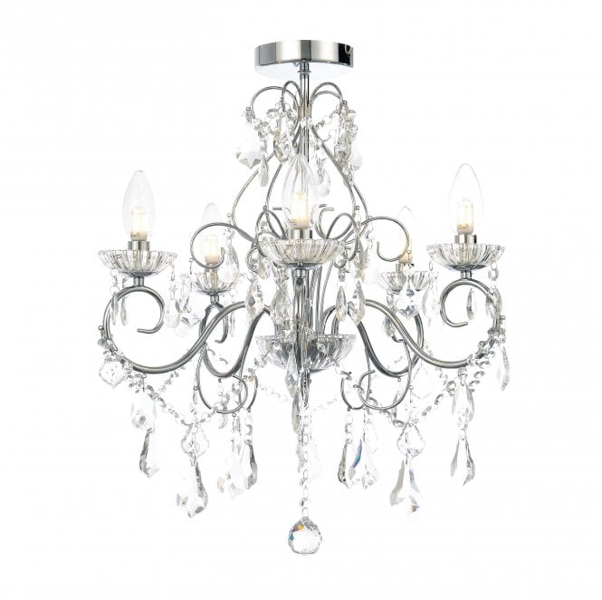 Spa Lighting SPA-19713-CHR Vela 5 Light Chandelier in a Chrome Finish