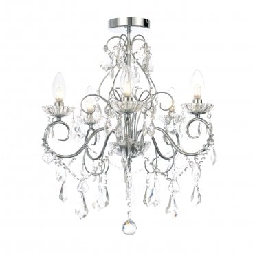 SPA-19713-CHR Vela 5 Light Chandelier in a Chrome Finish